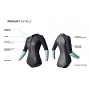 Гідрокостюм Ride Engine женский WMS Almar shorty long sleeve bikini front zip