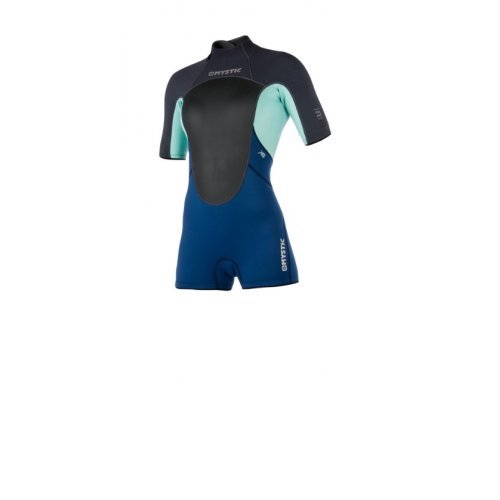 Гідрокостюм Mystic Brand Shorty 3/2mm Bzip Flatlock Women Navy Гідрокостюм Mystic Brand Shorty 3/2mm Bzip Flatlock Women Navy
