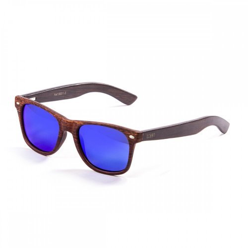 Очки Ocean BEACH WOOD Frame: bamboo brown Arms: dark Lens: revo blue Очки Ocean BEACH WOOD Frame: bamboo brown Arms: dark Lens: revo blue
