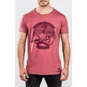 Футболка Mystic Waxed M Tee Red Dark Melee