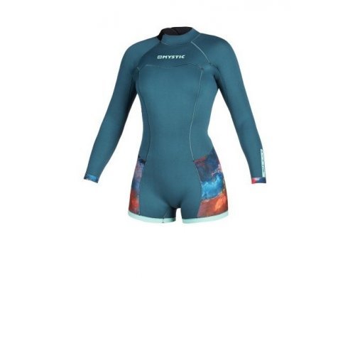 Гідрокостюм Mystic Diva Longarm Shorty 2/2mm Bzip Women Teal Гідрокостюм Mystic Diva Longarm Shorty 2/2mm Bzip Women Teal