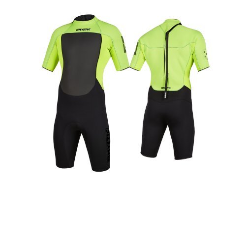 Гідрокостюм Mystic Brand Shorty 3/2mm Bzip Flatlock Black/Lime Гідрокостюм Mystic Brand Shorty 3/2mm Bzip Flatlock Black/Lime