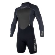 Гідрокостюм Mystic Brand Longarm Shorty 3/2mm Bzip Flatlock Navy