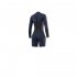 Гідрокостюм Mystic Brand Longarm Shorty 3/2mm Bzip Flatlock Women Night Blue Гідрокостюм Mystic Brand Longarm Shorty 3/2mm Bzip Flatlock Women Night Blue