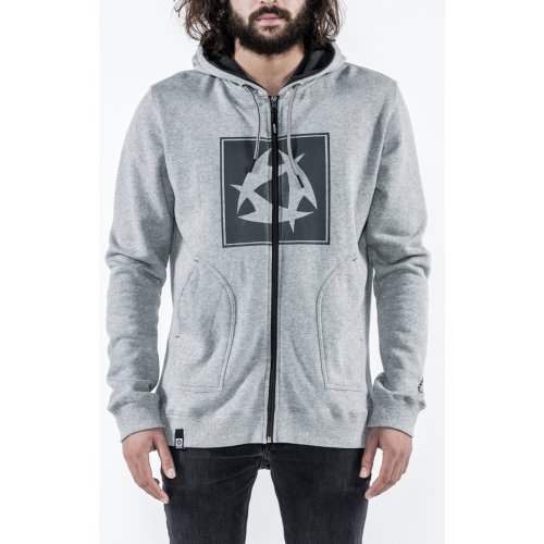 Толстовка Mystic Split Sweat Grey Melee Толстовка Mystic Split Sweat Grey Melee
